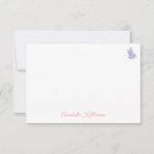 Butterfly Blush Pink Purple Wildflower Bedankkaart (Achterkant)