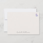 Butterfly Blush Pink Purple Wildflower Bedankkaart (Achterkant)