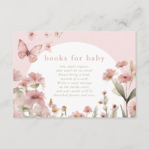 Butterfly Boeken voor Baby roze bloemen wilde bloe Informatiekaartje