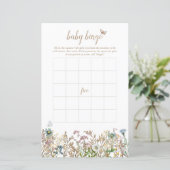 Butterfly Boho Baby Bingo Game Kaart (Staand voorkant)