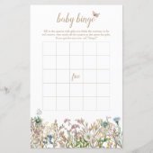 Butterfly Boho Baby Bingo Game Kaart (Voorkant)