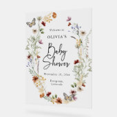 Butterfly Boho Baby shower Acryl teken Bord (Hoek)