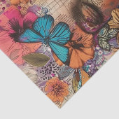 BUTTERFLY BOHO BLOEMENMEISJE DECOUPAGE TISSUEPAPIER (Detail)