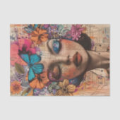 BUTTERFLY BOHO BLOEMENMEISJE DECOUPAGE TISSUEPAPIER (Voorkant)