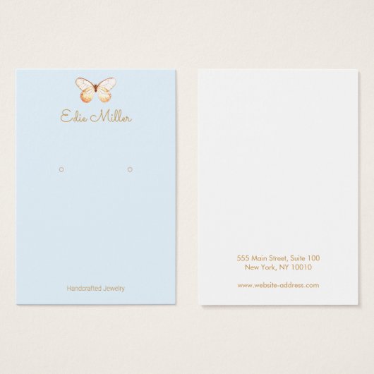 Butterfly Boho Earring Display Kaart (Voorkant /achterkant)