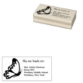 Butterfly Book Return Rubberstempel (Gestempeld)