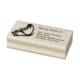 Butterfly Book Return Rubberstempel