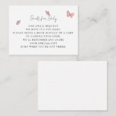 Butterfly Books voor Baby Informatiekaartje (Voorkant / Achterkant)