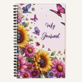 Butterfly Bouquet - Mijn Dagboek Notitieboek (Voorkant)
