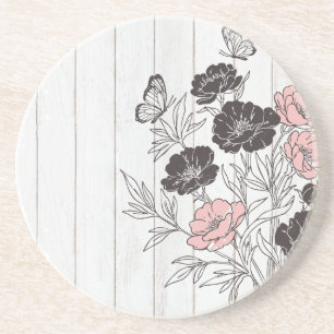 Butterfly Bouquet Zandsteen Onderzetter