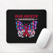 Butterfly Brain Aneurysm Awareness Maand Ondersteu Muismat (Met muis)