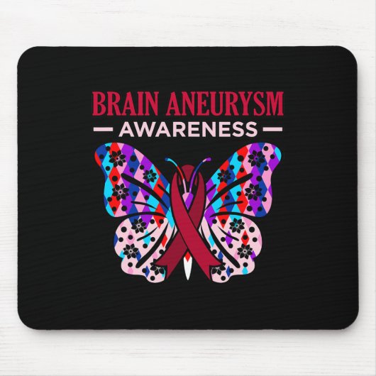 Butterfly Brain Aneurysm Awareness Maand Ondersteu Muismat (Voorkant)