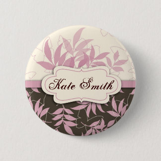 Butterfly Breeze Name Tag Button