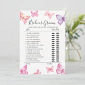 Butterfly Bride of Groom game volledig bewerkbaar  Kaart (Staand voorkant)