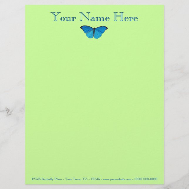 Butterfly Briefhoofd (Voorkant)