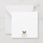 Butterfly-briefkaart Notitiekaartje (Achterkant)