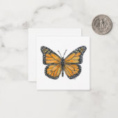 Butterfly-briefkaart Notitiekaartje (Voorkant / Achterkant in situ)