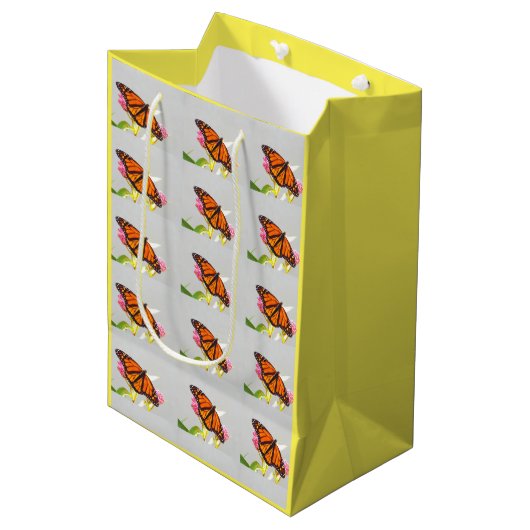 Butterfly Bright Gift Bag (gemiddeld) Medium Cadeauzakje (Voorkant Gekanteld)