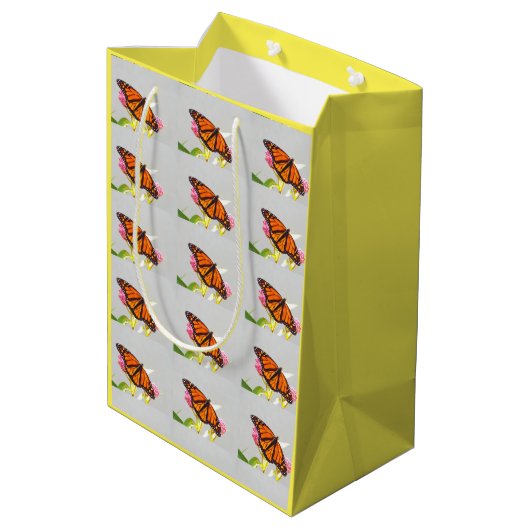 Butterfly Bright Gift Bag (gemiddeld) Medium Cadeauzakje (Achterkant Gekanteld)