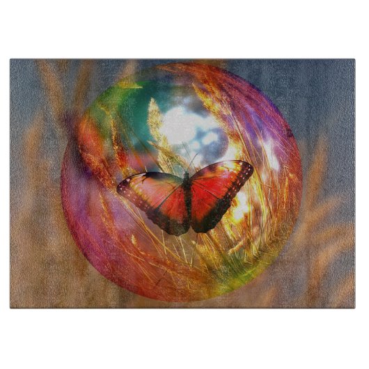 Butterfly Bubble Snijplank (Voorkant)