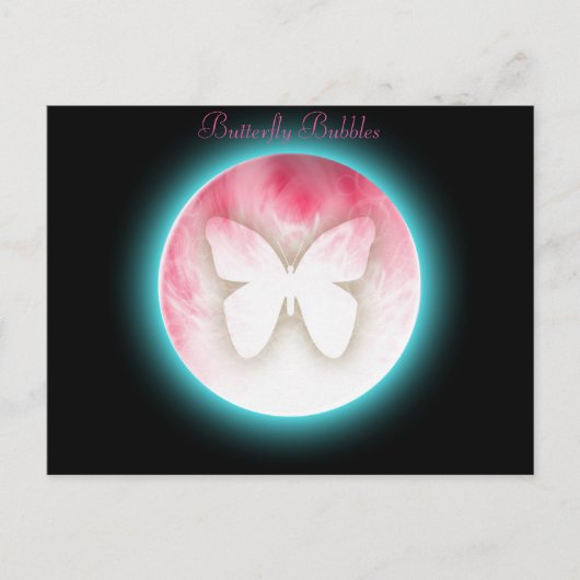 Butterfly Bubbles Briefkaart (Voorkant)
