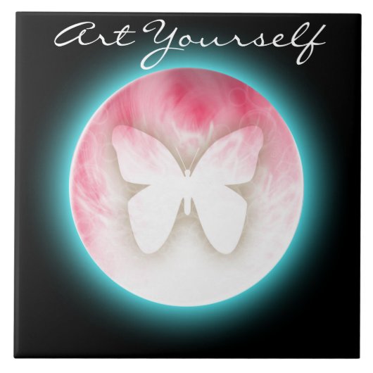 Butterfly Bubbles Tegeltje (Voorkant)