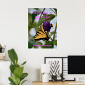 Butterfly & Bumblebee Wild and Free Thoreau Quote Poster (Thuiskantoor)