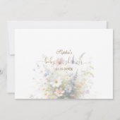 Butterfly Bunny Eggs Baby shower Kalligrafie Bedankkaart (Achterkant)