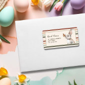 Butterfly Bunny Pastel Minimalist Pasen Etiket