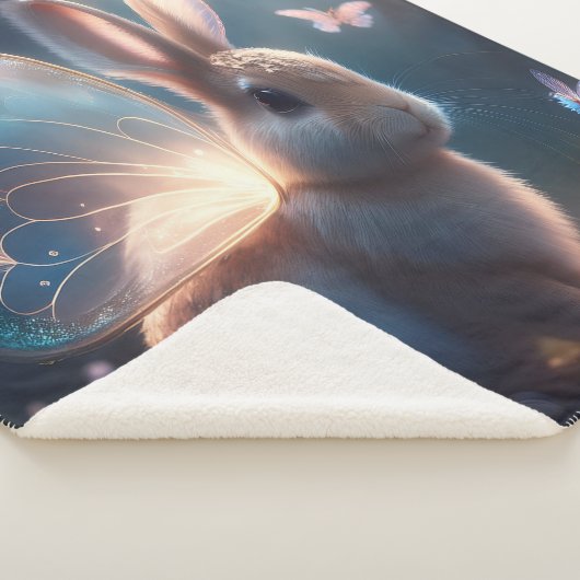 Butterfly Bunny Sherpa Deken (3/4)