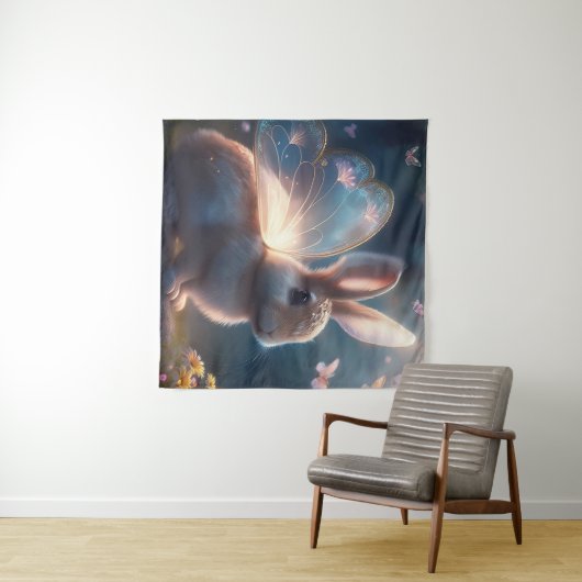 Butterfly Bunny Wandkleed (In Situ (horizontaal))