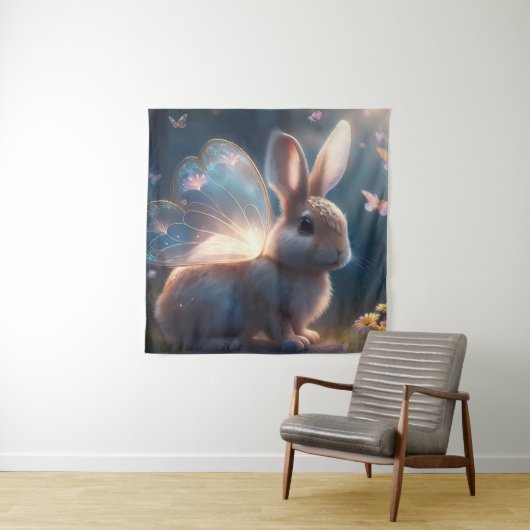 Butterfly Bunny Wandkleed (In situ)