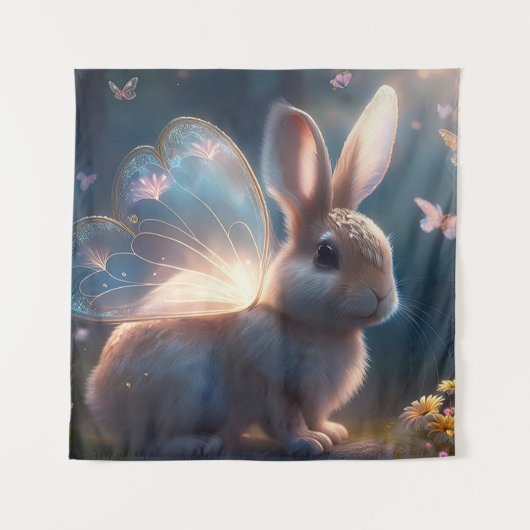 Butterfly Bunny Wandkleed (Voorkant)
