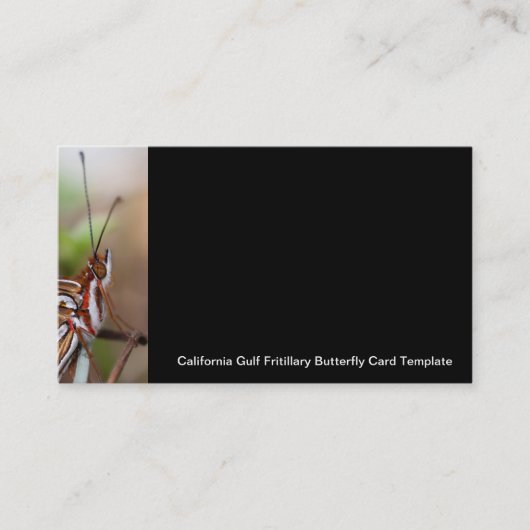 Butterfly Business Card Template Face Fotografie Visitekaartje (Voorkant)