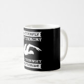 Butterfly Buttercry Butterwhy - Swimmer Design Koffiemok (Voorkant rechts)