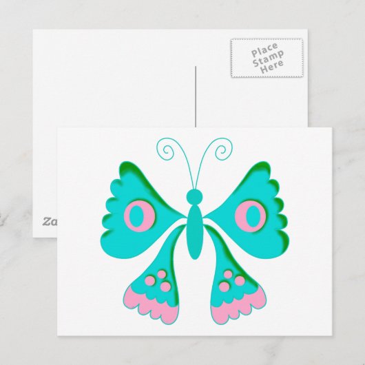 Butterfly Butterflies Kinder stuks Briefkaart (Voorkant / Achterkant)