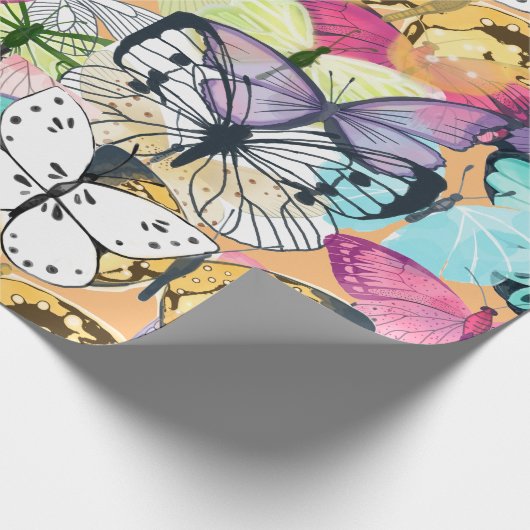 Butterfly Butterflies Pattern Cadeaupapier (Hoek)