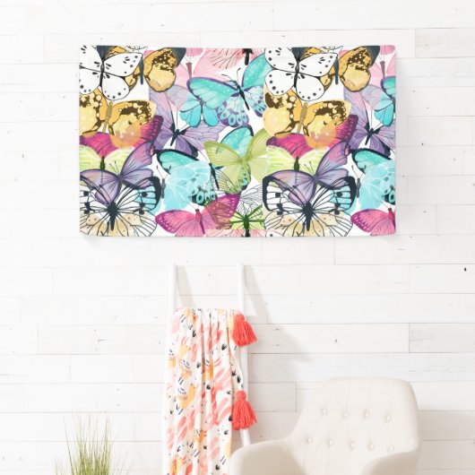 Butterfly Butterflies Pattern Spandoek (Insitu)
