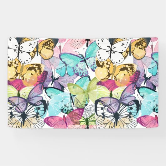 Butterfly Butterflies Pattern Spandoek (Horizontaal)