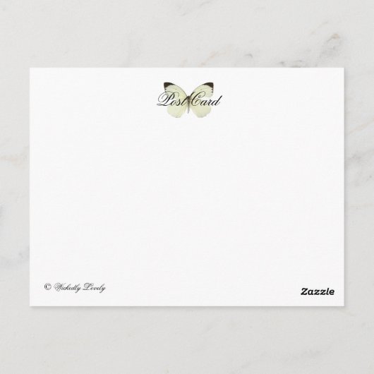Butterfly, Butterfly Briefkaart (Achterkant)