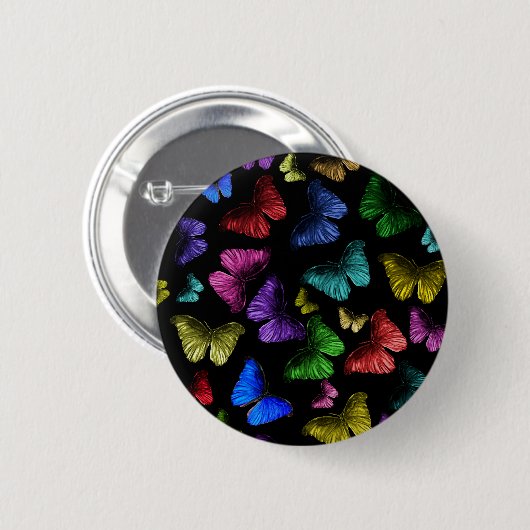 Butterfly Butterfly Ronde Button 5,7 Cm (Voorkant /achterkant)