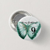 Butterfly Button aanpassen Het is mijn verjaardag (Voorkant /achterkant)