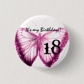 Butterfly Button aanpassen Het is mijn verjaardag (Voorkant)