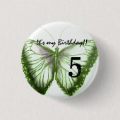 Butterfly Button aanpassen Het is mijn verjaardag (Voorkant)