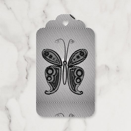 Butterfly Cadeaulabels (Achterkant)