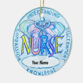 Butterfly caduceus nurse keramisch ornament (Links)