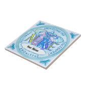 Butterfly caduceus-verpleegkundige tegeltje (Zijkant)