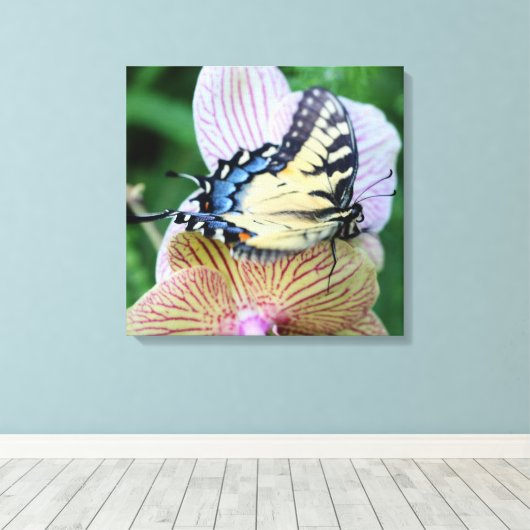 Butterfly Canvas Afdruk (Insitu (Houten vloer))