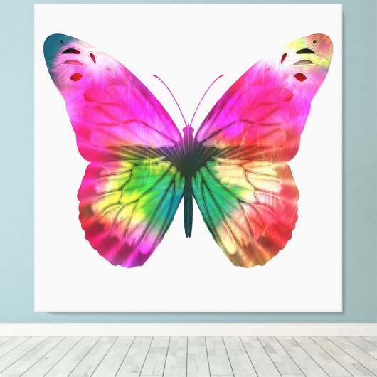 Butterfly Canvas Afdruk (Insitu (Houten vloer))