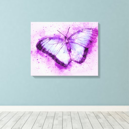 Butterfly Canvas Afdruk (Insitu (Houten vloer))
